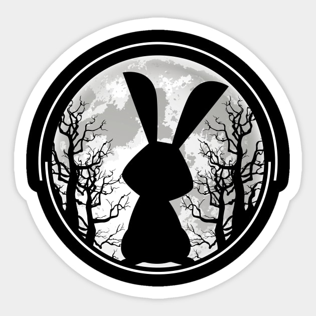 Night Rabbit Sticker by shirtsyoulike